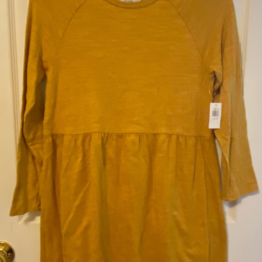 Old Navy Kids Casual Dress in Mustard Yellow
